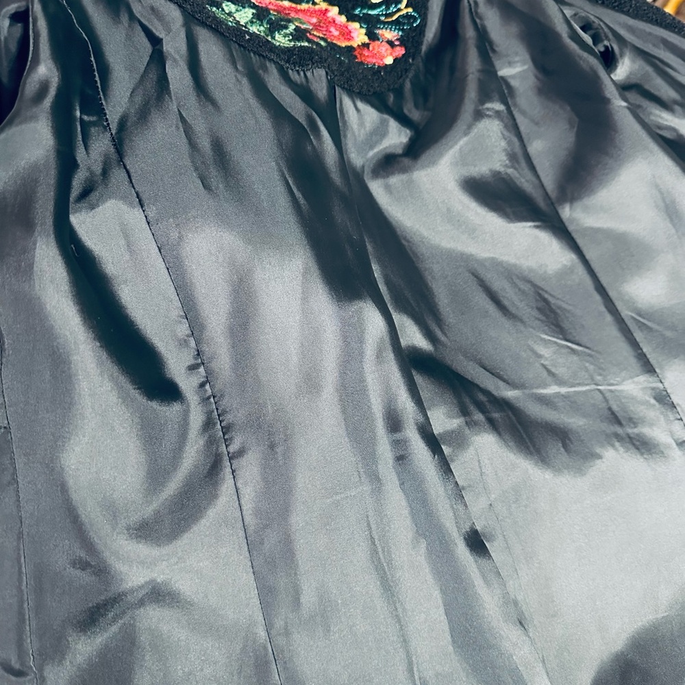 Desigual National Wind Trench Coat w/ Adorable Cosmic Embroidered Detail - 36 - Picture 12 of 12